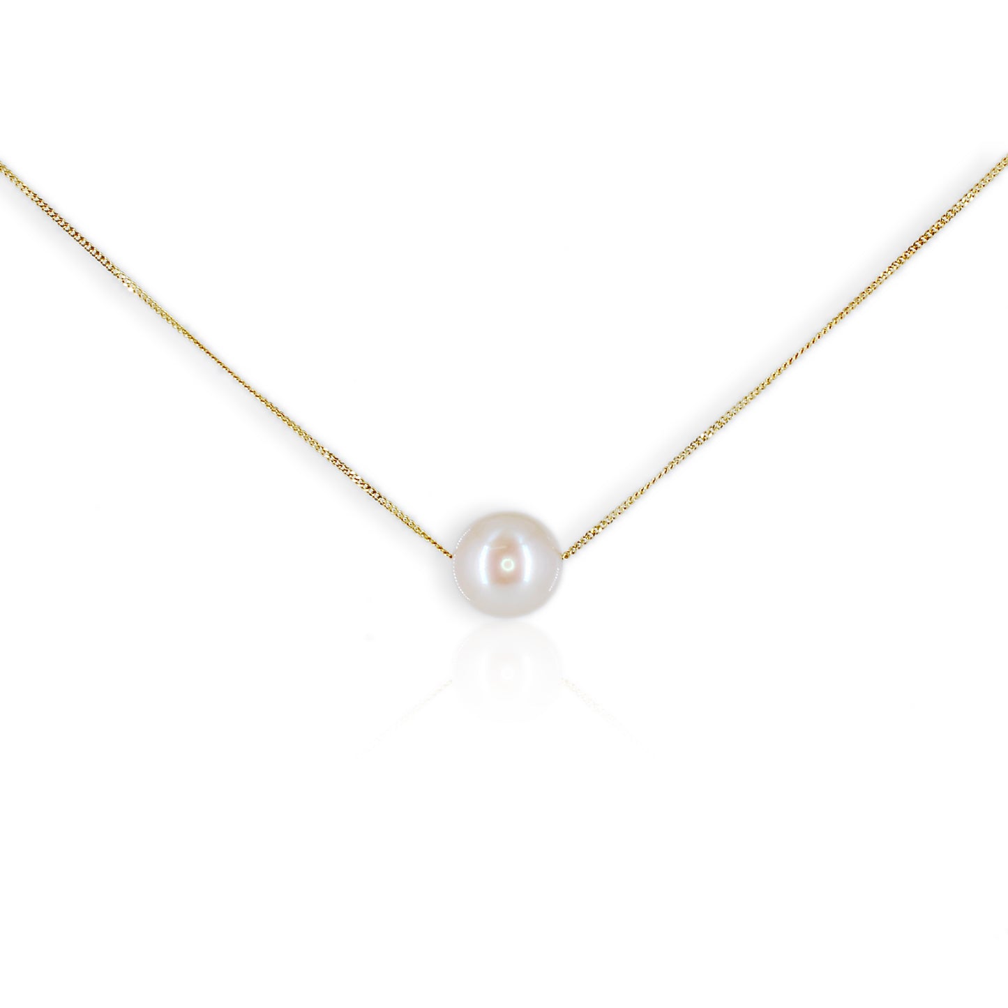 9ct Yellow Gold Pearl Slider Pendant